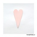 Srdíčka růžová malá špičatá - 1 ks