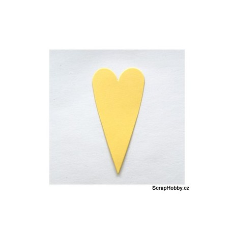 Srdíčka žlutá malá špičatá - 1 ks