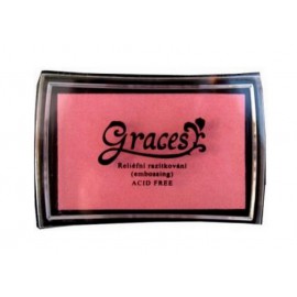 Scrapbooking - Růžová barva na embossing