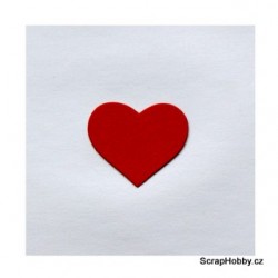 Srdíčka střední červená - 50 ks
