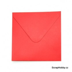 Obálky červené čtvercové