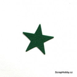 Hvězdičky - 2,5 cm - 1 ks - zelené
