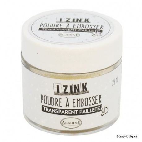 Embosovací prášek - průhledná třpytivá