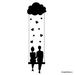 Razítko dřevěné - Zamilovaný pár