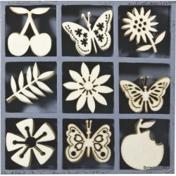 Ovoce, květy - 45ks