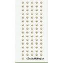 Samolepící perličky - Bílé - 80 ks - střední