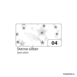 Stříbrné hvězdičky - Poloprůhledné listy