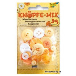 Knoflíčky - mix - 30g - Žluté