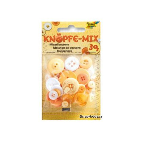 Knoflíčky - mix - 30g - Žluté