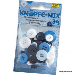 Knoflíčky - mix - 30 g - Modré