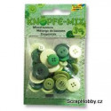 Knoflíčky - mix - 30 g - Zelené