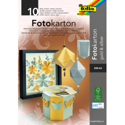 Fotokarton zlatých a stříbrných papírů A4 ( 10 ks)