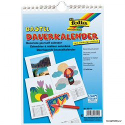 Kalendář spirálový k dotvoření - bílý 17 x 24 cm