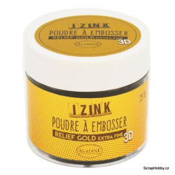 Embosovací prášek - zlatá detailní