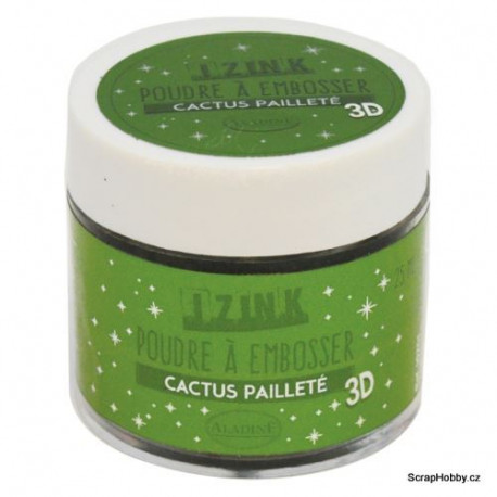 Embosovací prášek - zelená třpytivá