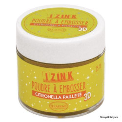 Embosovací prášek - žlutá třpytivá