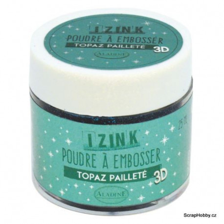Embosovací prášek - tyrkysová třpytivá