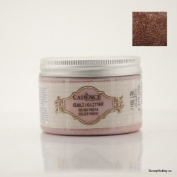 3D reliefní pasta - Glitter paste - Měděná se třpytkami