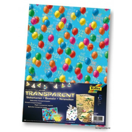 Scrapbooking - Poloprůhledné papíry - balónky
