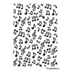 Embosovací kapsa - Noty a houslové klíče