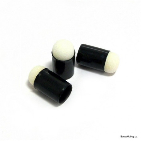 Houbičky pěnové tupovací na prst - černé 3 ks.