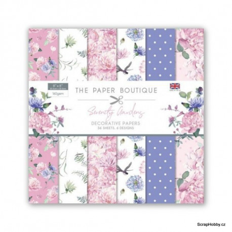 Serenity Gardens - Sada jednostranných papírů - 20 x 20 cm