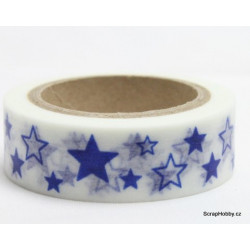 scrap - Washi páska - Hvězdičky modré III.