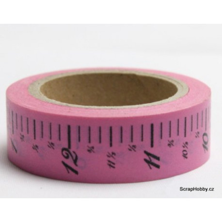 Metr růžový - 10m x 1,5cm