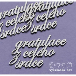 Gratulace z celého srdce - 3 ks