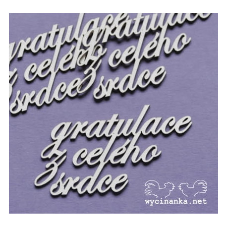 Gratulace z celého srdce - 3 ks