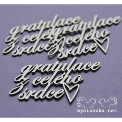 Gratulace z celého srdce - 3 ks