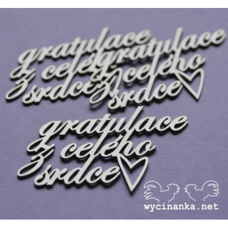 Gratulace z celého srdce - 3 ks