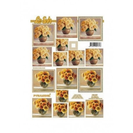 Scrapbooking - Květiny ve váze