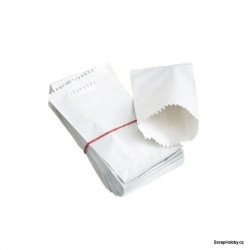 Papírový sáček - bílý - 14 x 9 cm