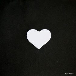 Srdíčka střední bílá - 50 ks