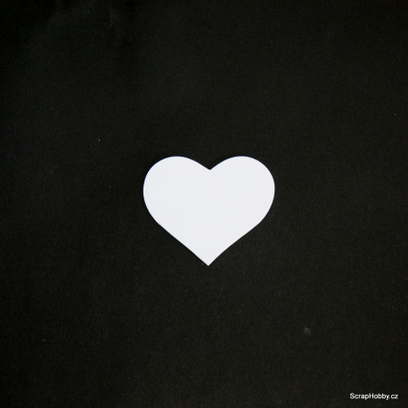 Srdíčka střední bílá - 50 ks