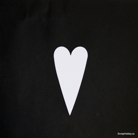 Srdíčka bílá střední špičatá - 100 ks