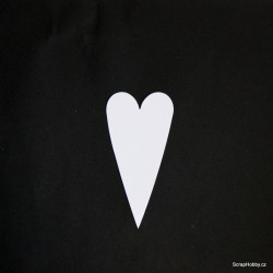 Srdíčka bílá velká špičatá - 50 ks