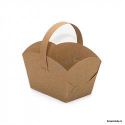 Svatební košíčky s ouškem - kraft - recyklované