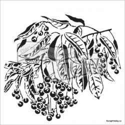 Třešně - Šablona - 15,24 x 15,24 cm