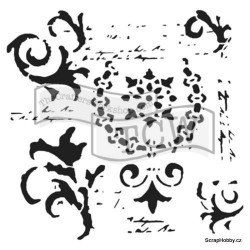 Vintage motivy - Šablona - 15,24 x 15,24 cm