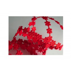 Scrapbooking - Stužky kytičkaté červené