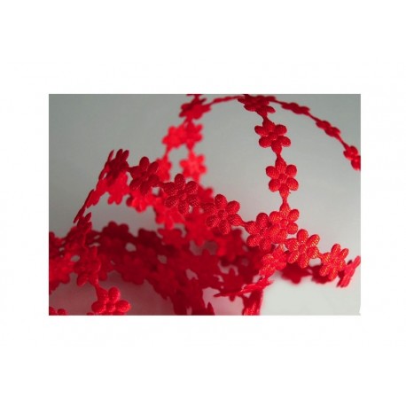 Scrapbooking - Stužky kytičkaté červené