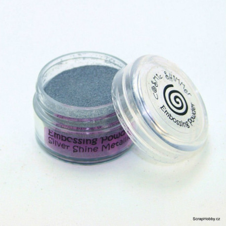 Prášek na embosing - Cosmic Shimmer metalický - Silver Shine