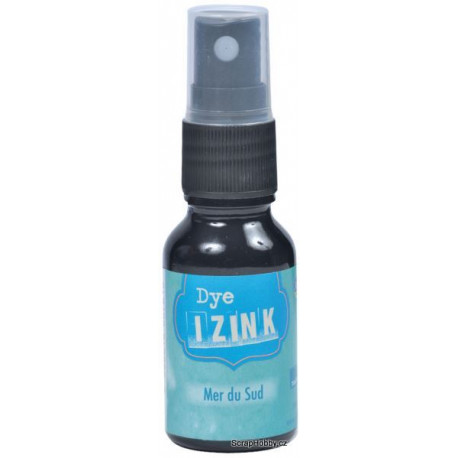 Inkoust ve spreji IZINK DYE - mer du sud, azurová