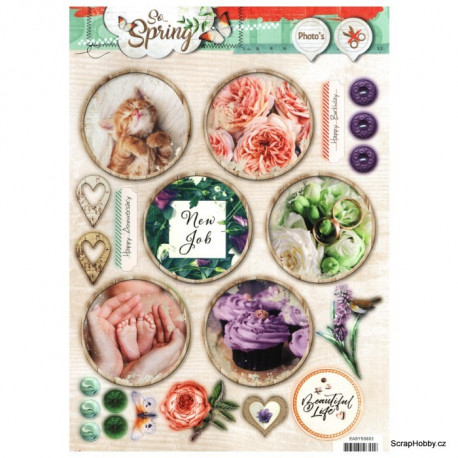 Papírové výseky - A4 So Spring č.603